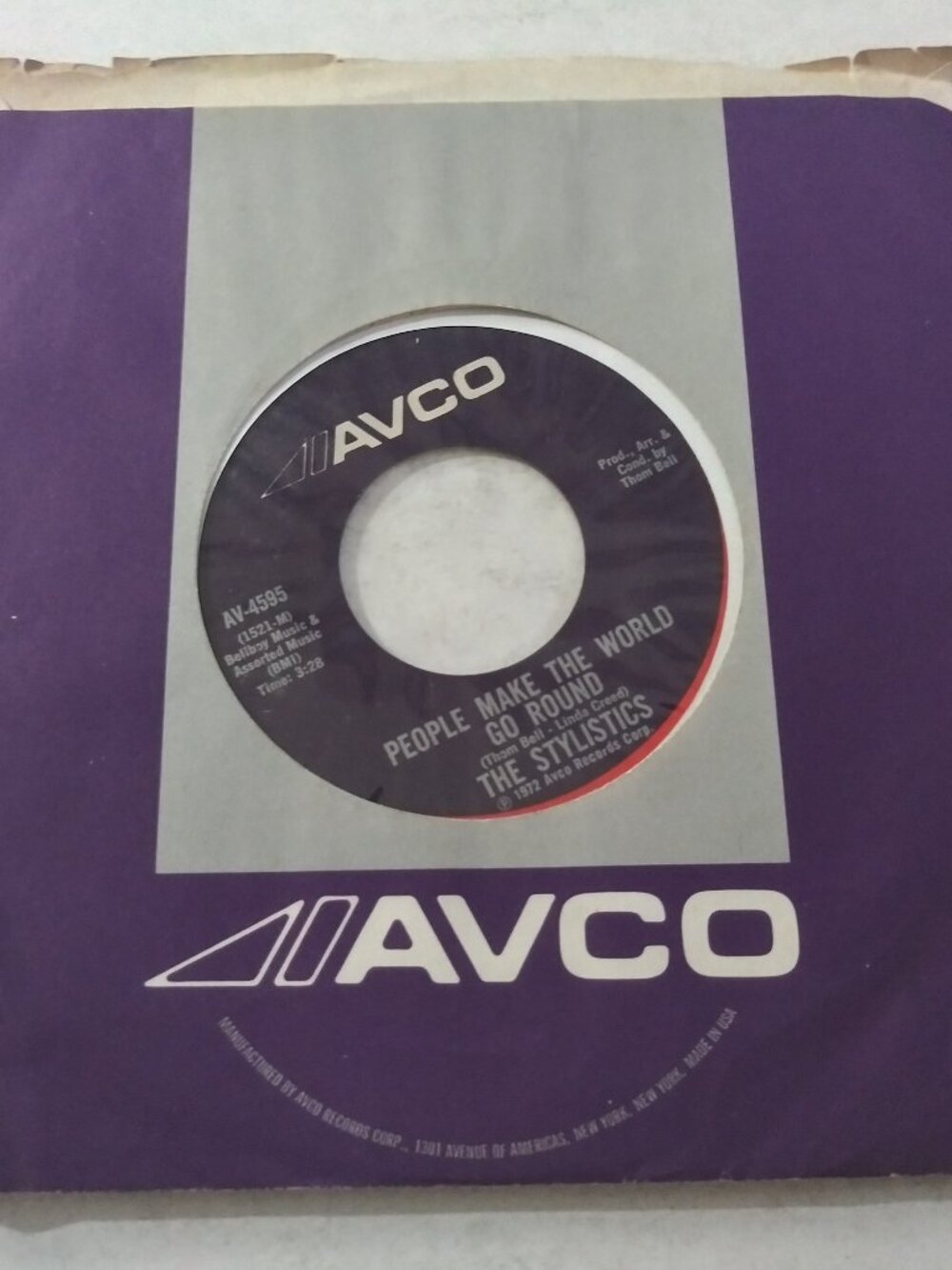 The Stylistics – People Make The World Go Round VG++ OG 45RPM AVCO Record 1972